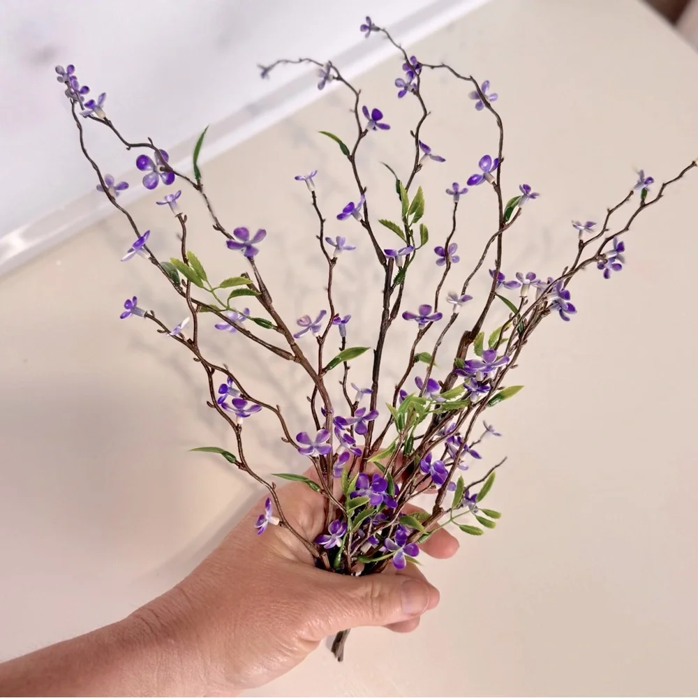 LIFELIKE Purple Willow Blossom Flower Picks Floral Home Decor Arrangement Wreath